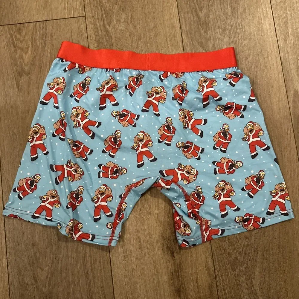 Simpsons Themed Boxer Briefs, Men's Size Small (28-30) Holiday Xmas  Homer Santa